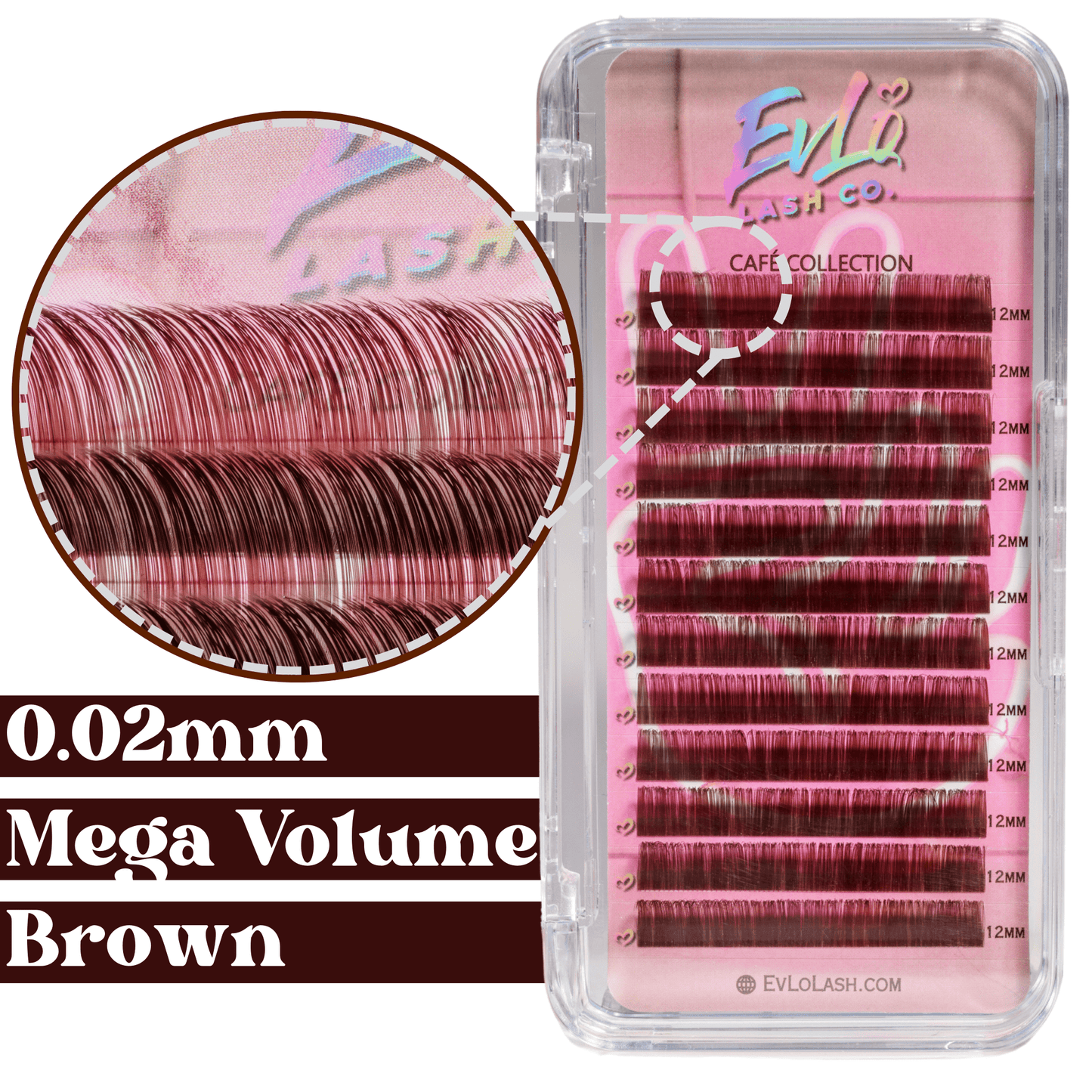 0.02  ☕️ Brown Single Length Lash Trays