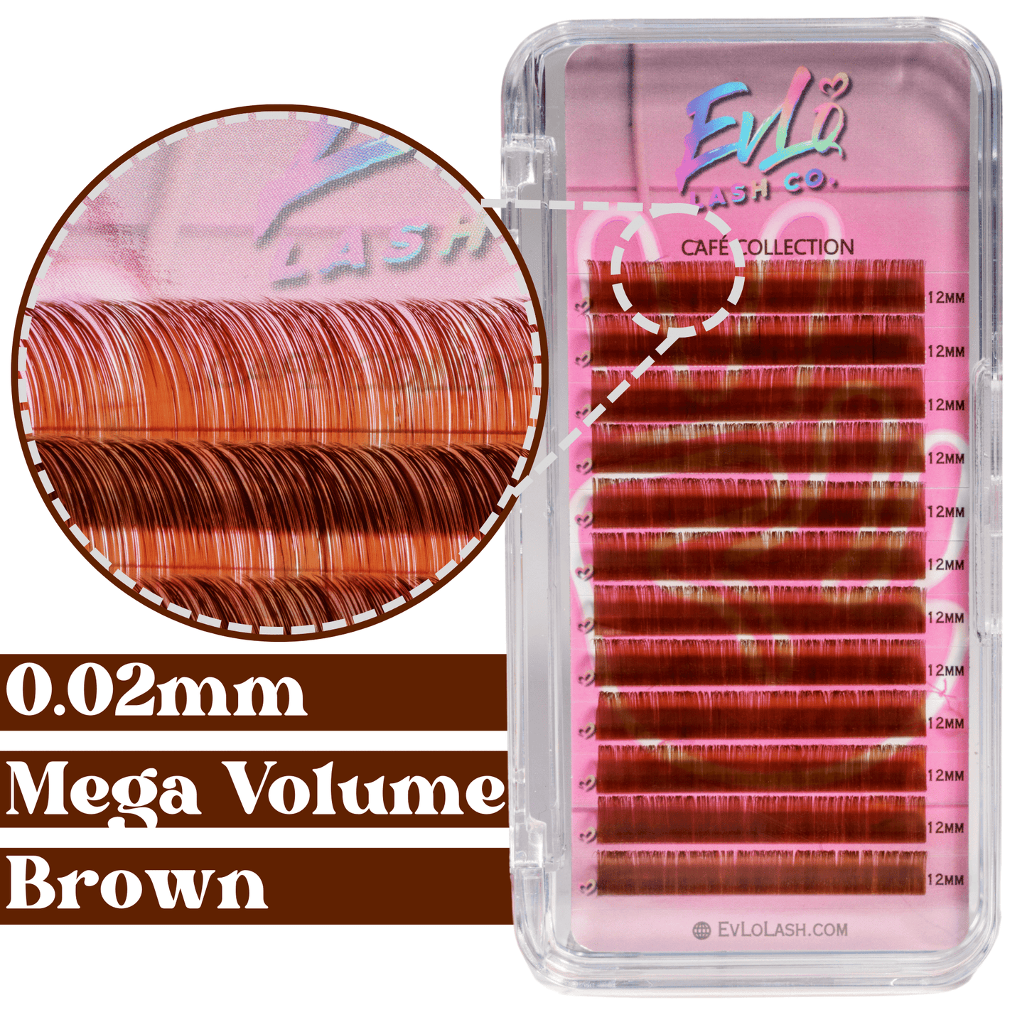 0.02  ☕️ Brown Single Length Lash Trays