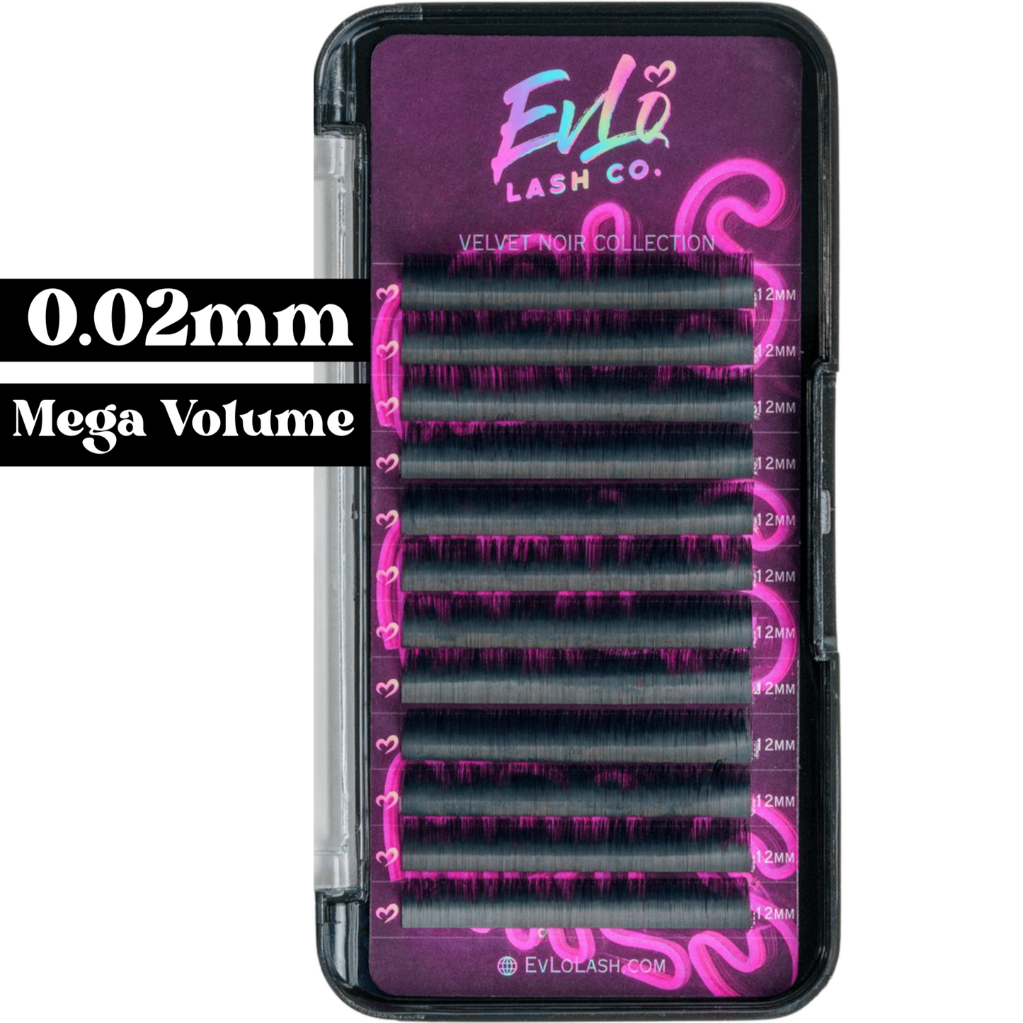 0.02 - Velvet Noir - Single Length Lash Trays